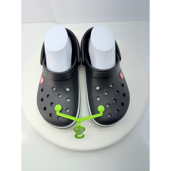 CROCS Crocband Men’s Size 12 Black Clog Sandals 11016-001 Slip On Shoes NEW - Picture 2 of 9